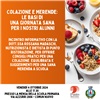 INCONTRO CON LA NUTRIZIONISTA - COLAZIONE E MERENDE SANE - VE 04/10/24 ORE 17.30 - SCUOLA PRIMARIA